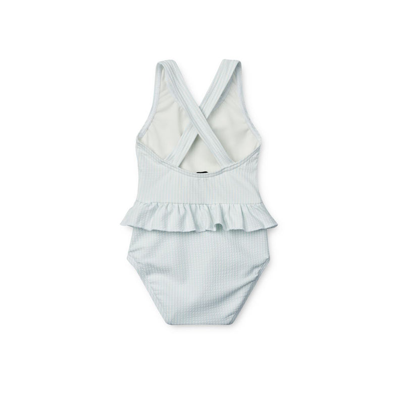 Liewood Maillot de bain Bébé AMINA à rayures - Y/D stripe Pure sky / Creme de la creme - Maillot de bain