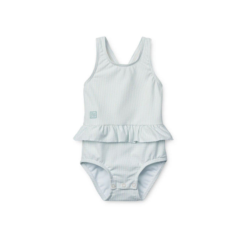 Liewood Maillot de bain Bébé AMINA à rayures - Y/D stripe Pure sky / Creme de la creme - Maillot de bain