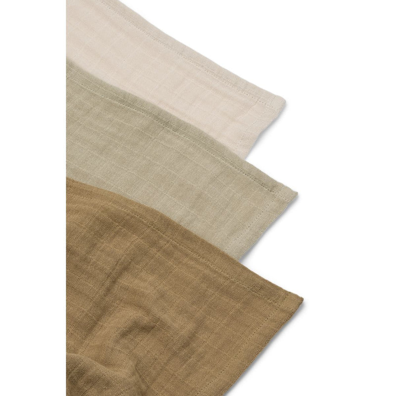 Liewood Lewis Muslin Cloth 3-Pack - Sandy mix - Langes en mousseline