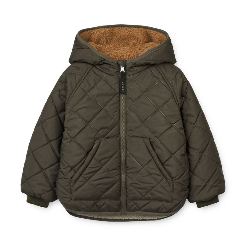 Liewood Veste réversible en polaire Jackson - Army brown mix - Veste