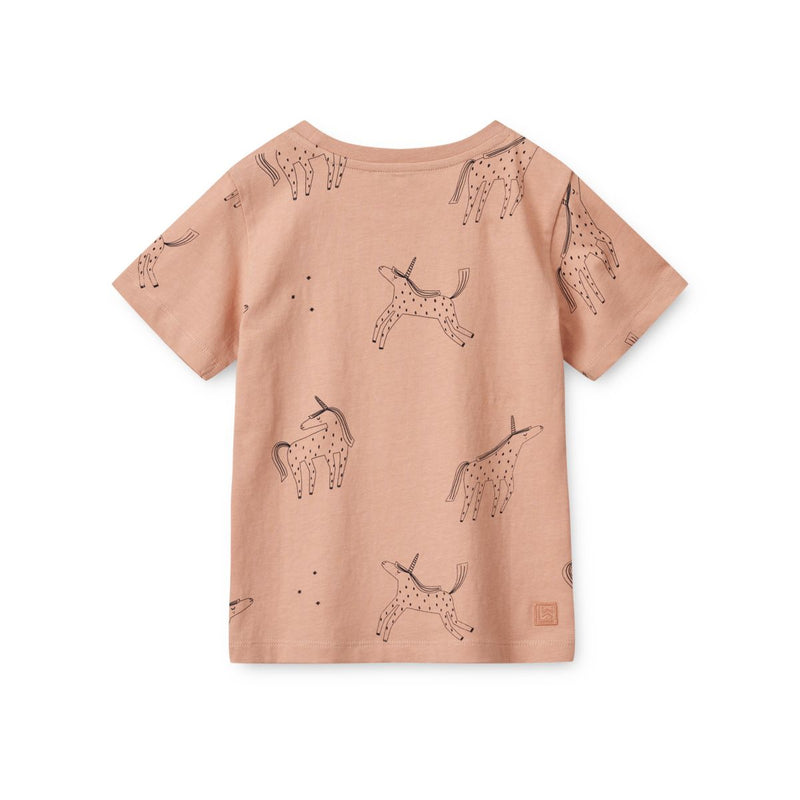 Liewood T-shirt imprimé à manches courtes Apia - Unicorn / Pale tuscany - T-shirt