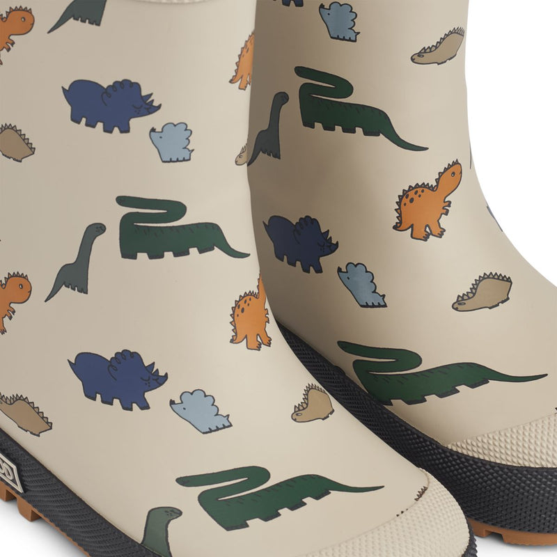 Liewood Bottes de pluie thermique Mason - Dinosaurs / Mist - Bottes de thermique