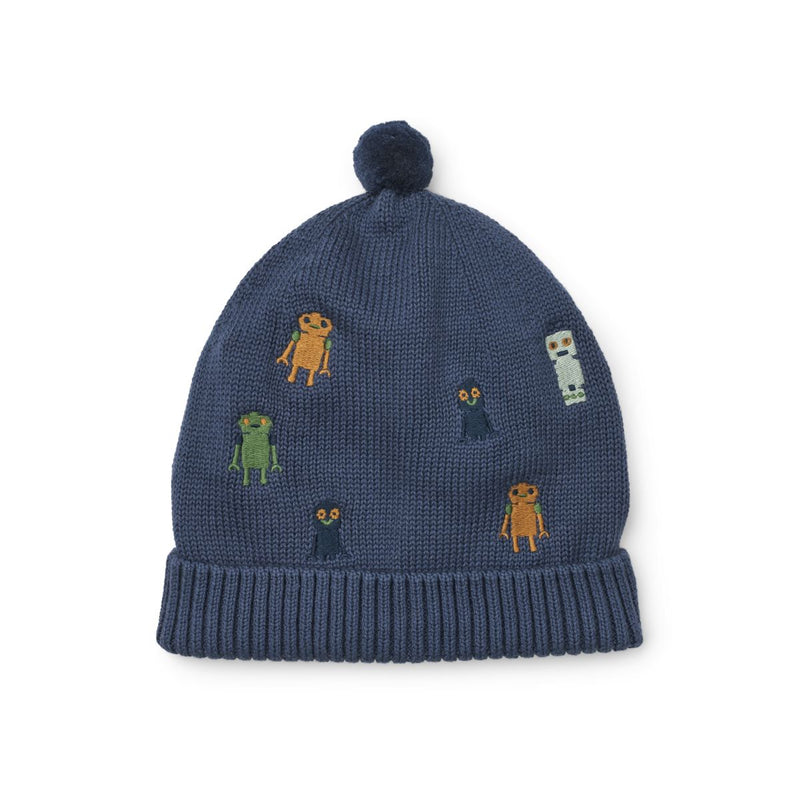 Liewood Bonnet Aster - Robots / Indigo blue - Chapeaux & Casquettes