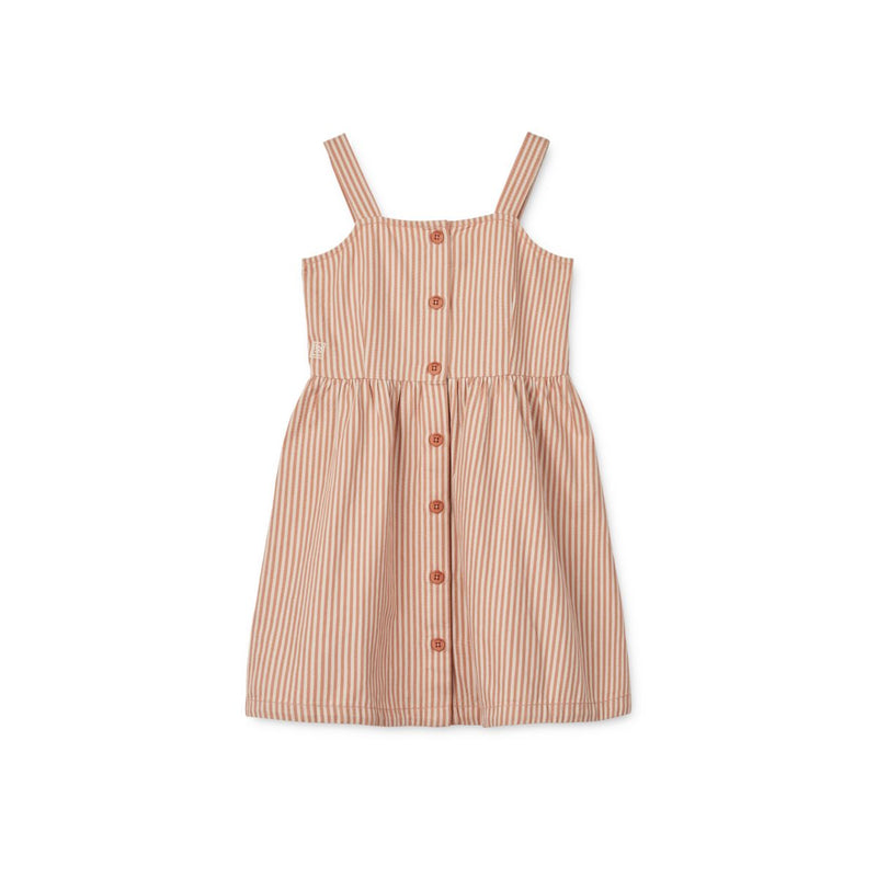 Liewood Robe À Bretelles À Rayures Zia - Y/D Stripe Tuscany rose/ Sandy - Robe