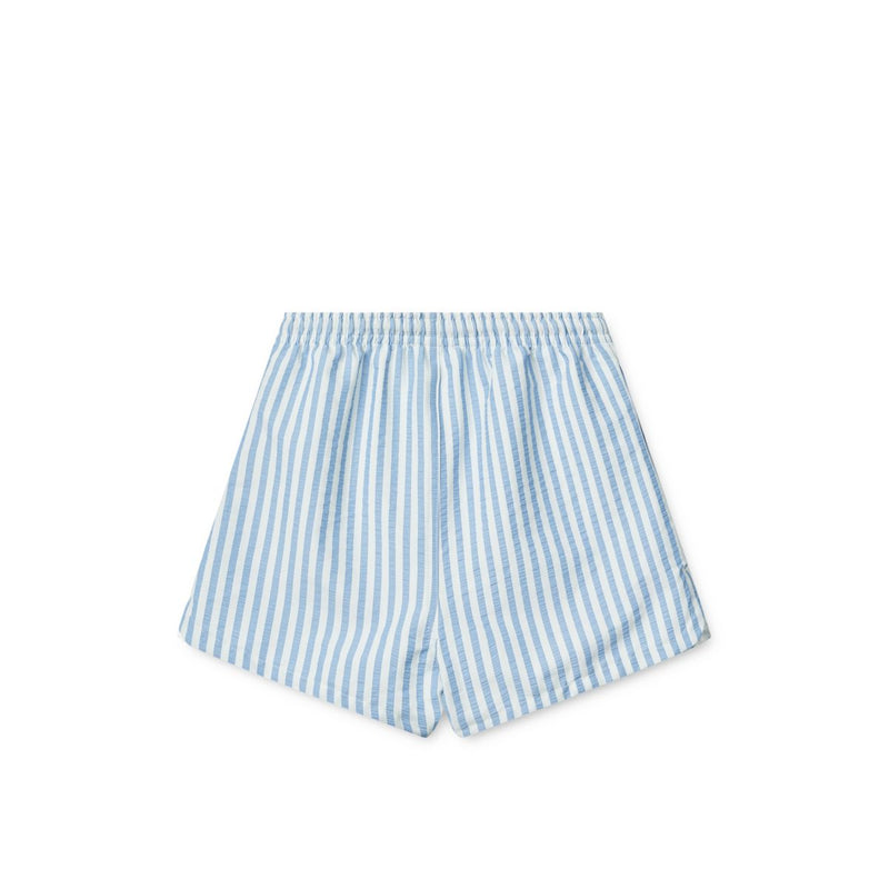 Liewood Short de bain AIDEN en tissu gaufré - Y/D stripe Riverside / Creme de la creme - Short de bain