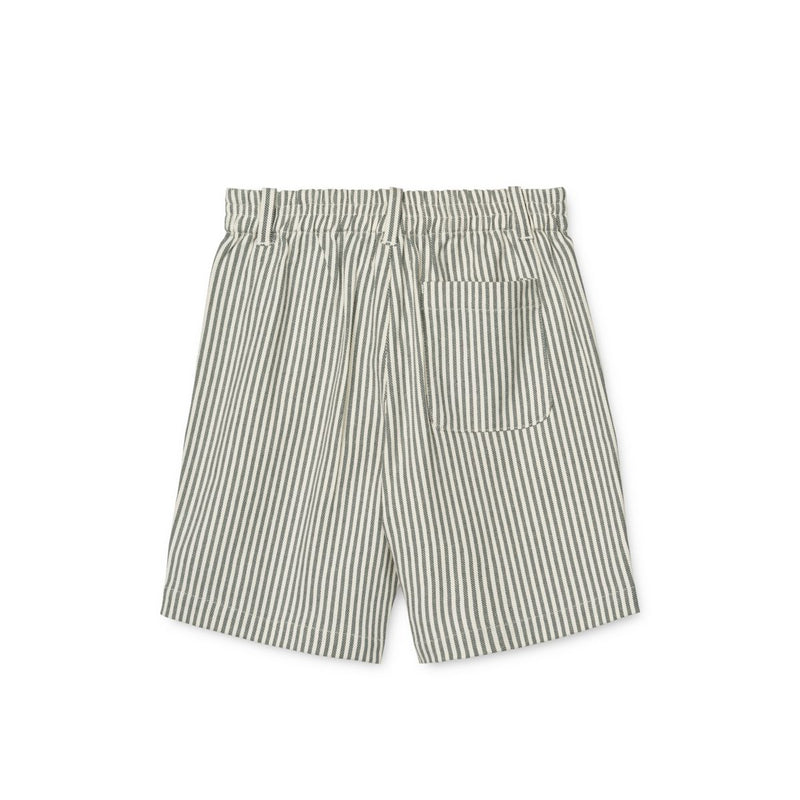 Liewood Short à rayures BARRETT - Y/D Stripe Whale Blue / Creme de la Creme - Shorts