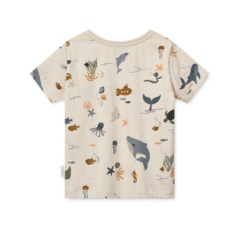 Liewood T-shirt imprimé APIA - Sea creature / Sandy - T-shirt