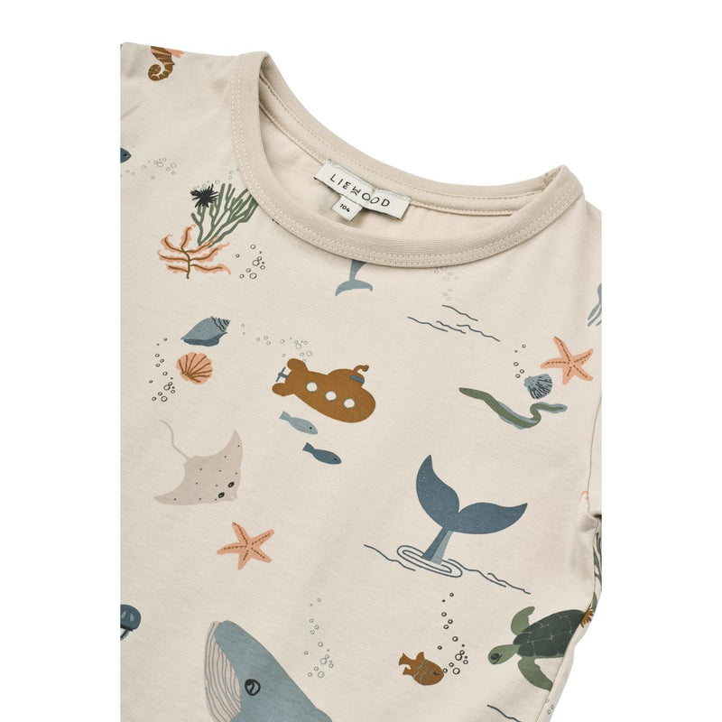 Liewood T-shirt imprimé APIA - Sea creature / Sandy - T-shirt