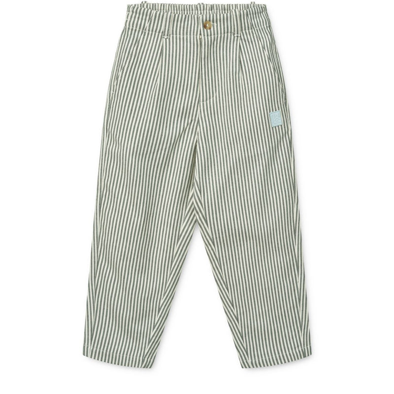 Liewood Short rayé BEAL - Y/D Stripe Whale Blue / Creme de la Creme - Pantalon