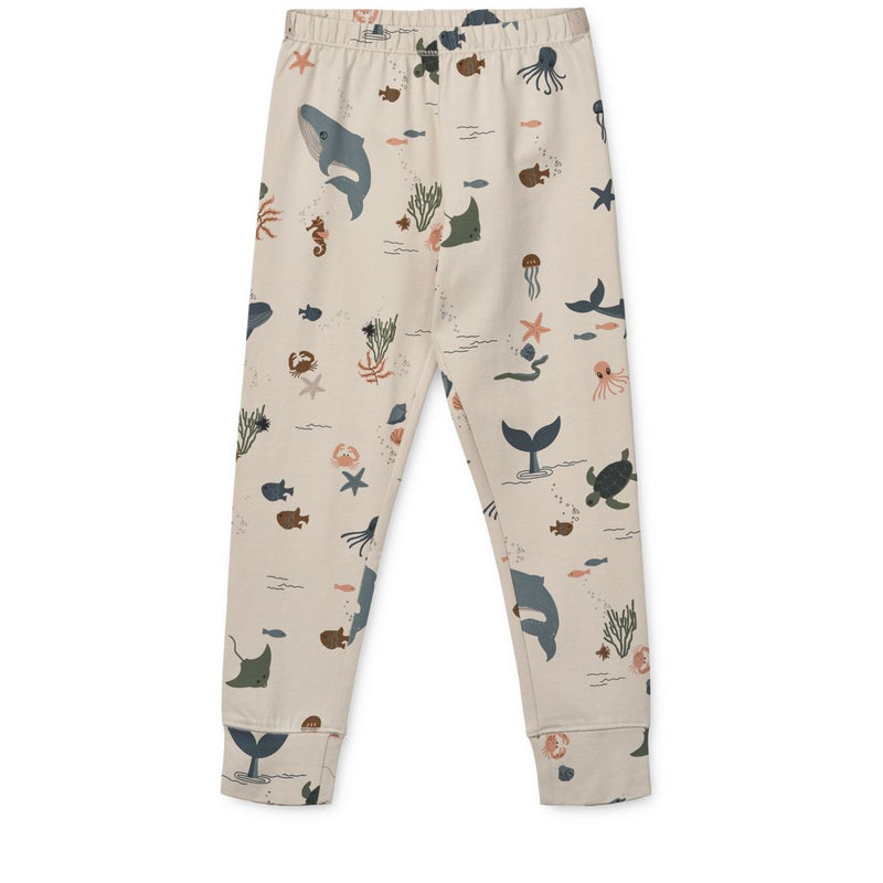 Liewood Ensemble De Pyjama Imprimé Wilhelm - Sea creature / Sandy - Ensemble pyjama