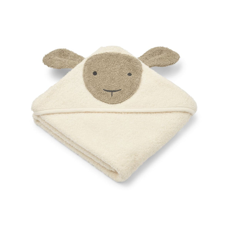 Liewood Serviette à capuche pour bébé Albert - Creme de la creme - Serviettes / Gants de toilettes