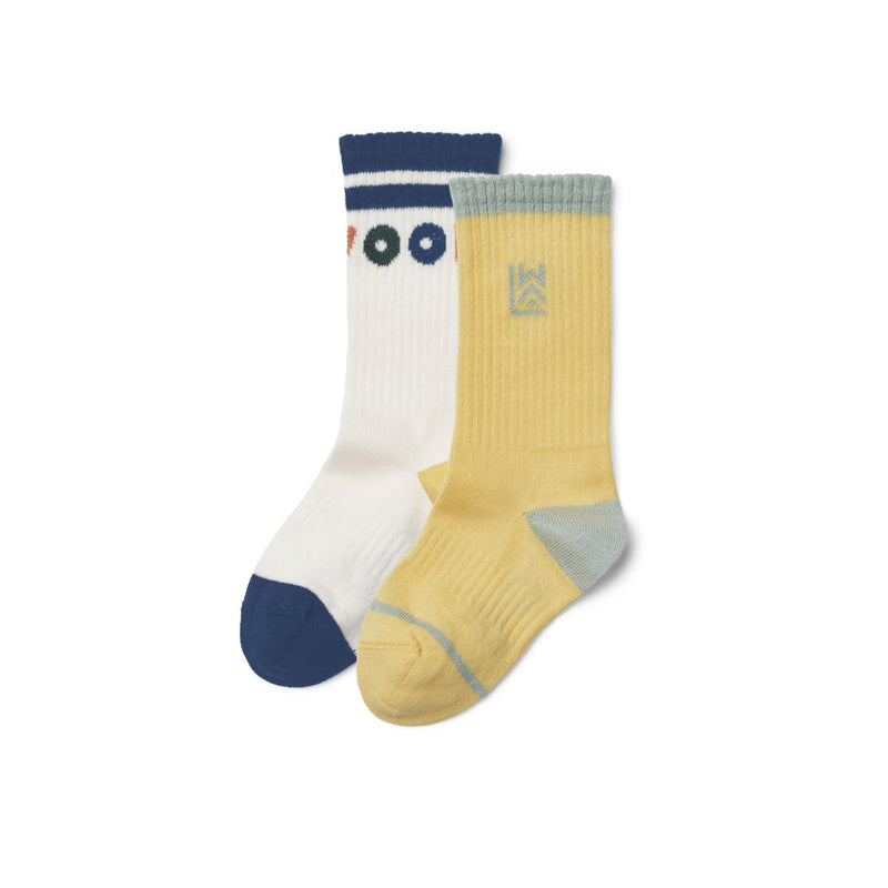 Liewood Lot de 2 chaussettes Annette - Lemonade / Creme de la creme - Chaussettes/Bas