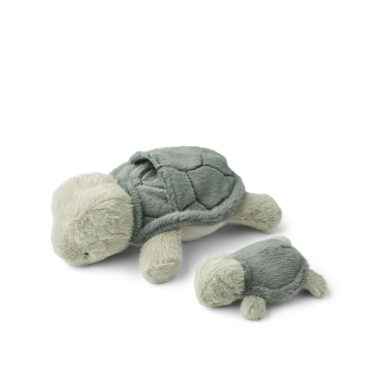 Liewood Peluche BERTO et Bébé Tortue - Faune green - Teddy