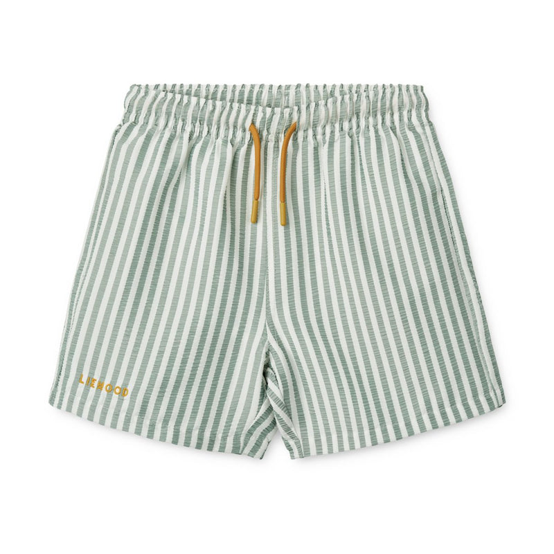 Liewood Short de bain DUKE à rayures - Stripe Peppermint / Crisp white - Short de bain