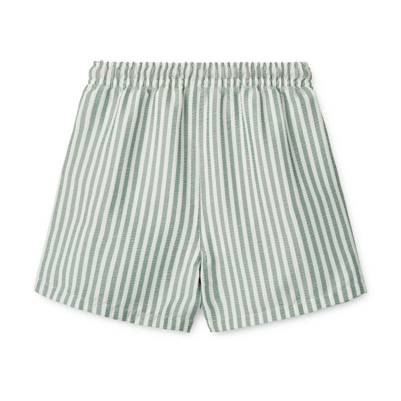 Liewood Short de bain DUKE à rayures - Stripe Peppermint / Crisp white - Short de bain