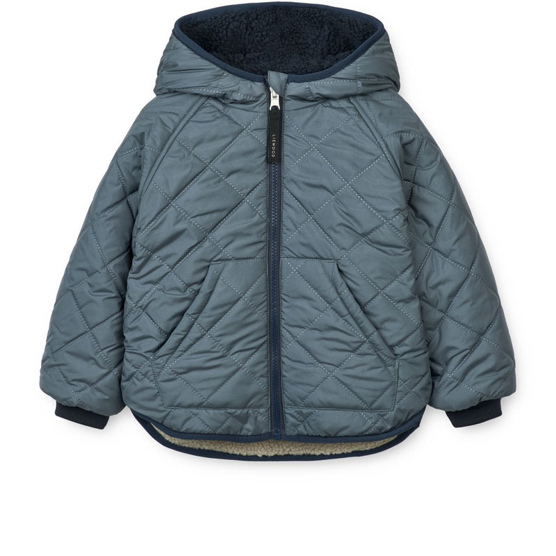 Liewood Veste réversible en polaire Jackson - Whale blue multi mix - Veste