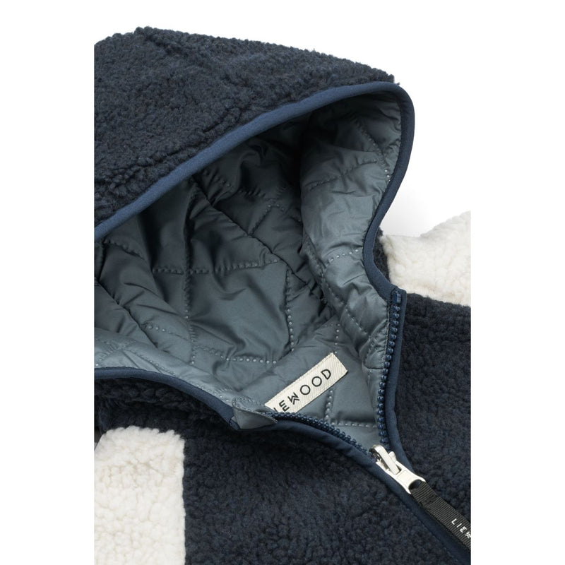 Liewood Veste réversible en polaire Jackson - Whale blue multi mix - Veste