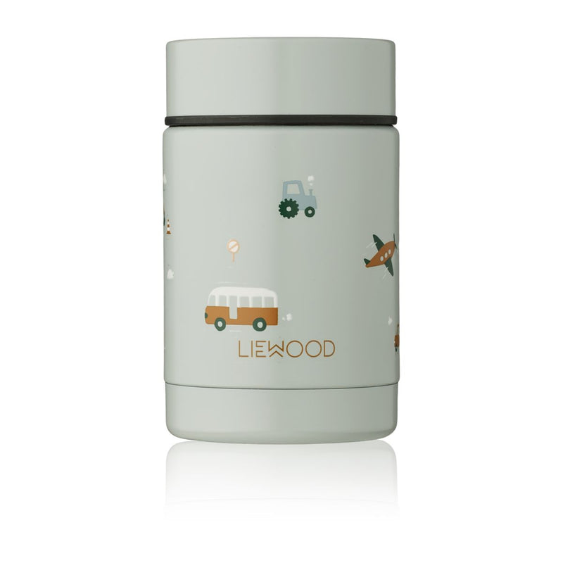 Liewood Pot alimentaire Nadja - Vehicles/dove blue mix - La boîte alimentaire