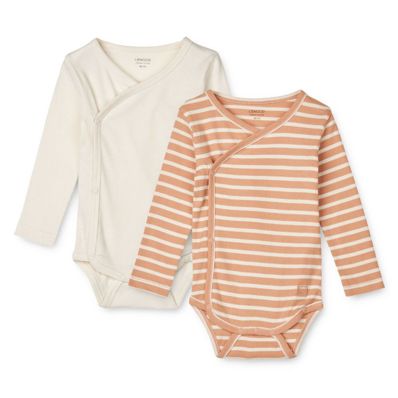 Liewood Body Hali lot de 2 - Y/D Stripe: Tuscany rose / Creme de la creme - Body