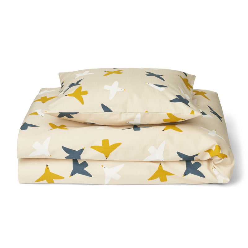 Liewood Linge de lit Ingeborg 100x140 - Birds / Sea shell - Linge de lit