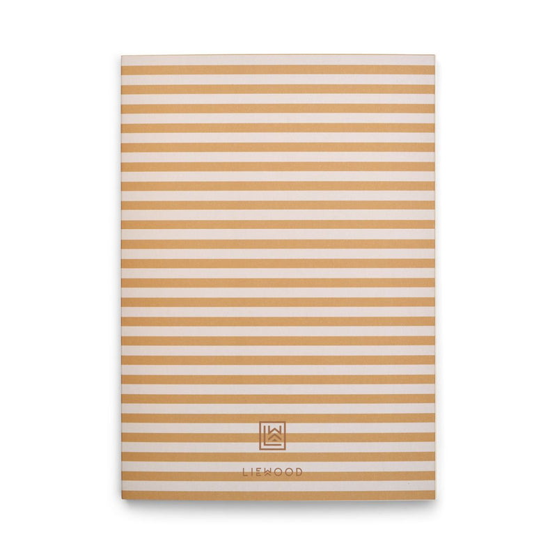 Liewood Carnet Jae moyen - Stripe Yellow mellow / Sandy - Carnets