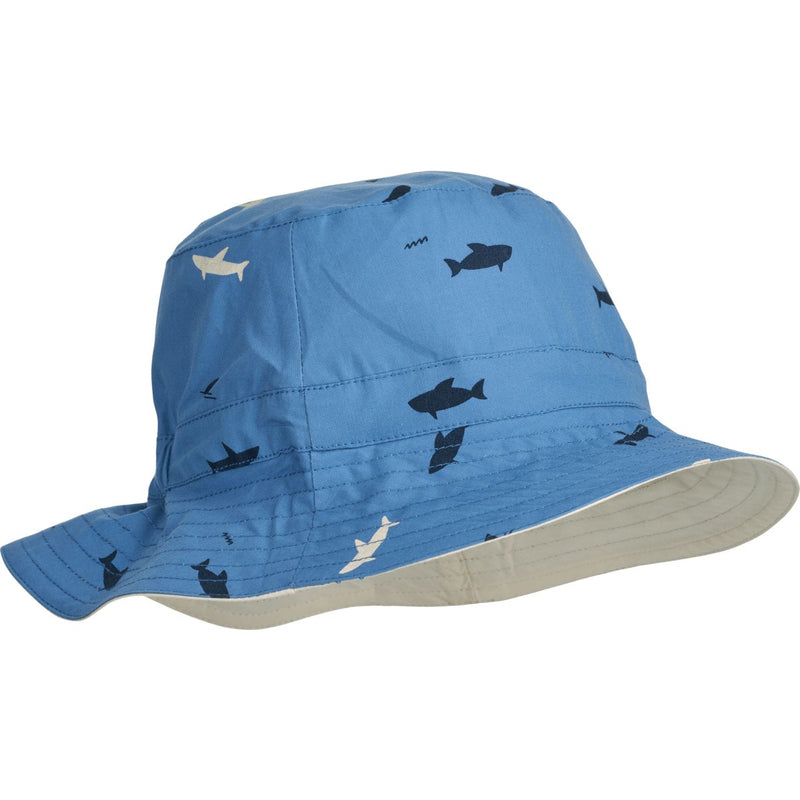 Liewood Chapeau de soleil réversible Sander - Shark / Riverside - Chapeaux & Casquettes