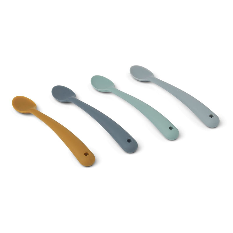 Liewood Lot de 4 cuillères Siv - Blue multi mix - Couverts